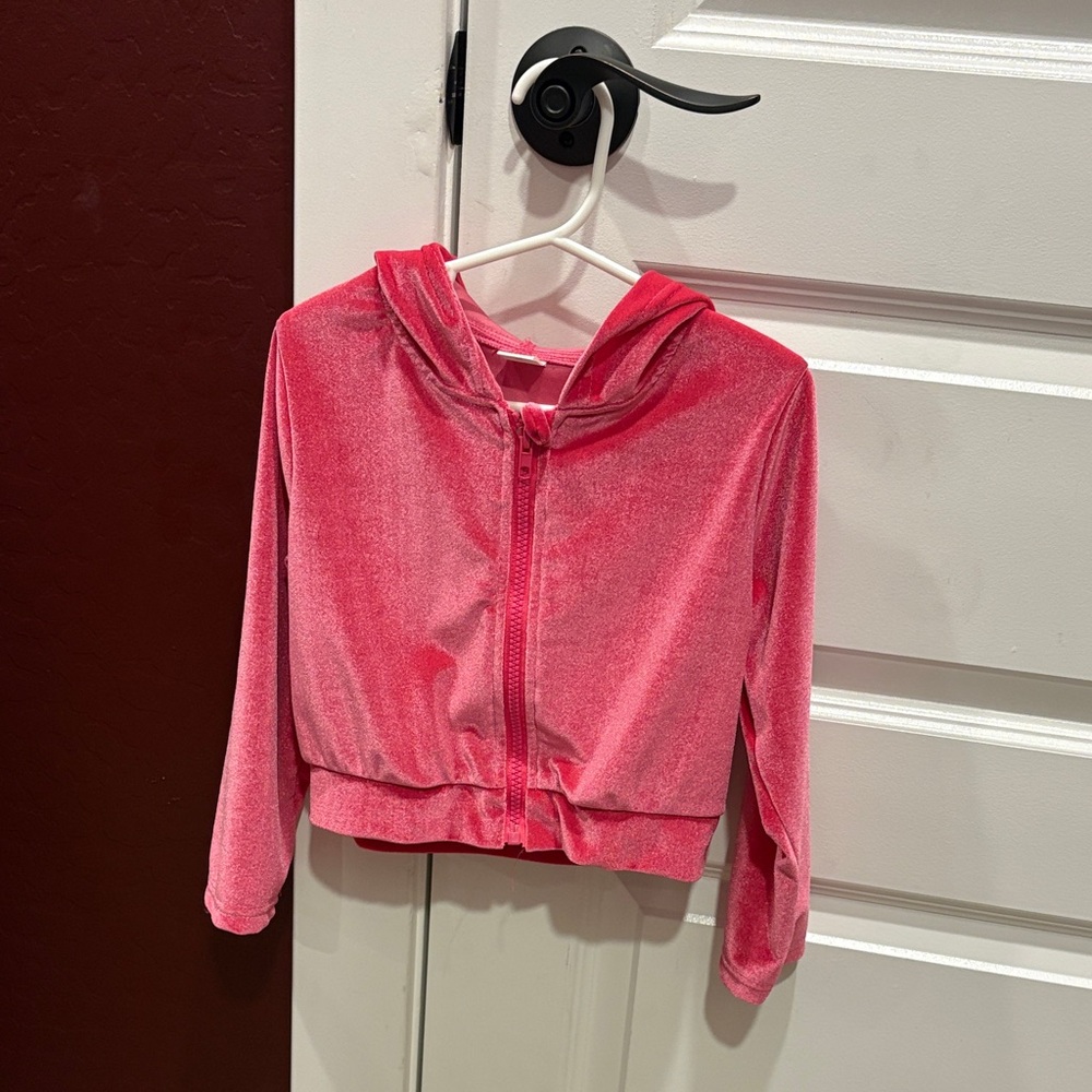 Kids Pink Zip-Up Hoodie